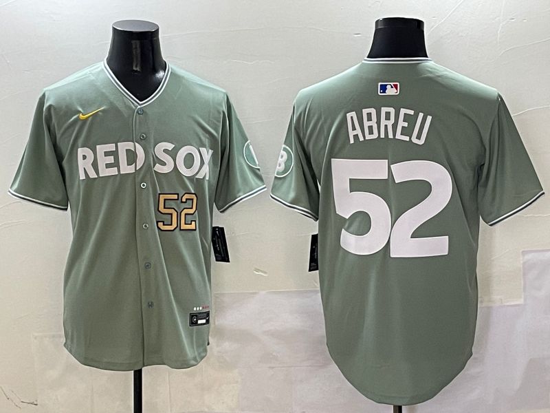 Men Boston Red Sox #52 Abreu Green Joint Name Game Nike 2025 MLB Jersey style 4->boston red sox->MLB Jersey